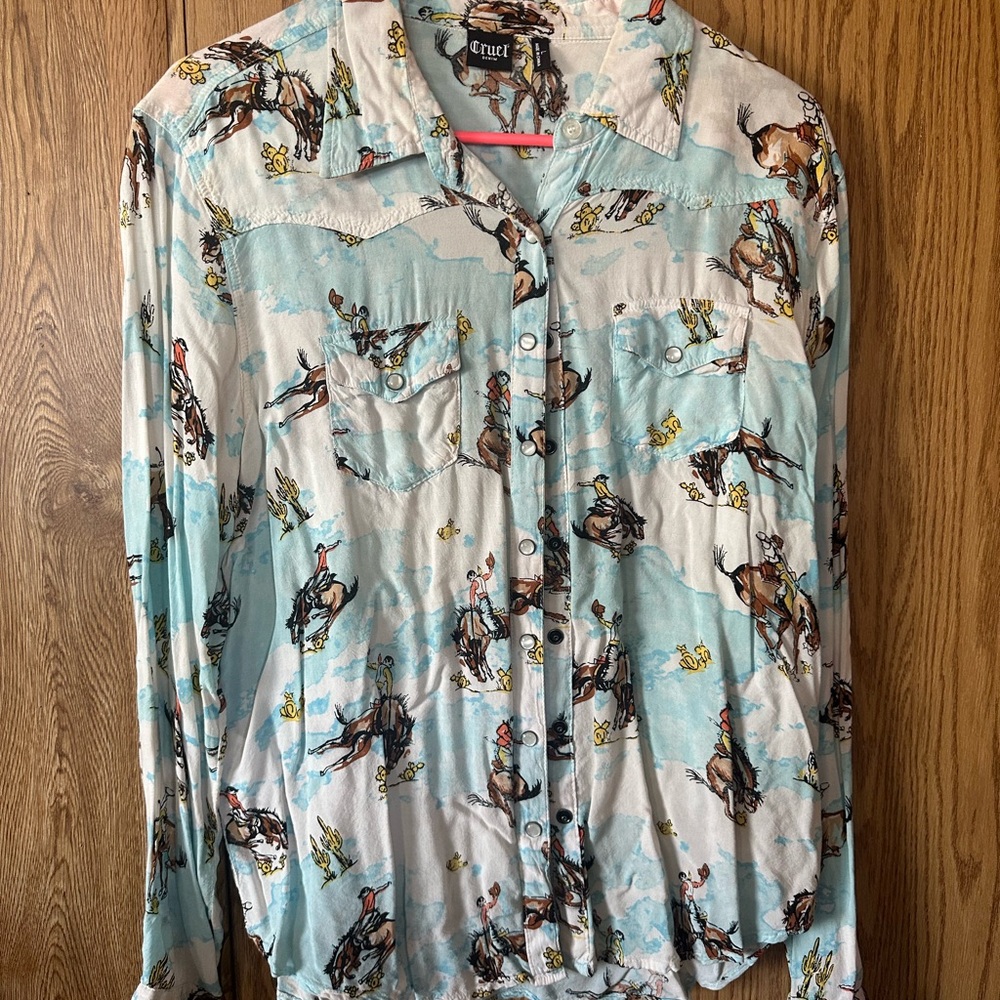 Women’s Cruel Blue Western Shirt *EUC*